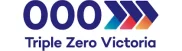 Triple Zero Victoria logo showing a bold blue 000 with multicolored chevrons and the words Triple Zero Victoria underneath.